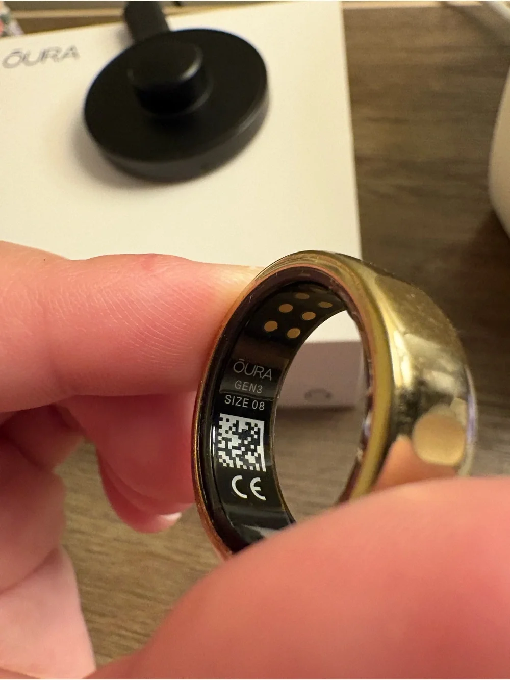 Oura Ring Gen 3 with Charging Dock - Gold